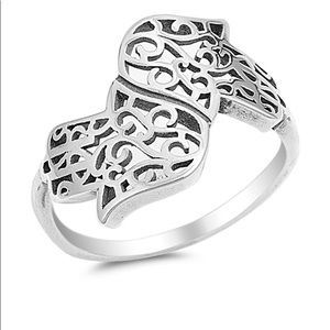 Sterling silver hansa ring